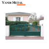 Puerta de aluminio decorativa personalizada para entrada de patio, puerta corredera de entrada
