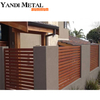 Valla de privacidad de jardín de metal para exteriores, valla de aluminio de privacidad Horizontal decorada con panel de valla de privacidad de aluminio negro
