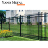 Inserte paneles de valla negra de tubo cuadrado, valla de aluminio para patio, jardín, valla de aleación de Metal, casa de aluminio