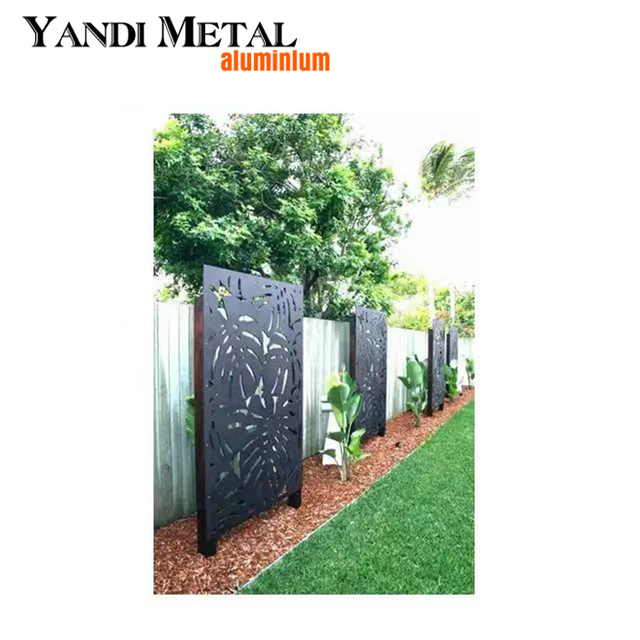 Pantalla de corte por láser de aluminio personalizada para exteriores, panel de valla metálica, pantalla de corte por láser de aluminio serie 6000
