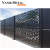 Valla de aluminio personalizada de diseño moderno, decoración DIY para jardín, pantalla metálica de privacidad, pantalla cortada con láser de aluminio