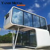 Color personalizado, diseño moderno, contenedor de lujo, Villa, cápsula, hotel, estructura de acero ligera, sistema inteligente, sala cápsula