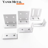 Soporte de sección de esquina en forma de L de aluminio extruido personalizado y servicios de procesamiento de doblado, soldadura y punzonado de moldes existentes