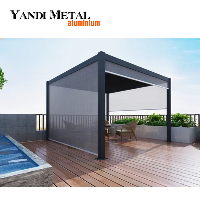 Sistema de toldo de pabellón con techo de vidrio de aluminio, toldo de vidrio de techo con estructura de claraboya de techo de vidrio de aluminio