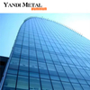 Edificio de estilo moderno, fachada de aluminio de vidrio impermeable, sistema de muro cortina de aluminio revestido de pared de vidrio combinado