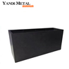 Jardinera moderna Jardinera grande de metal de aluminio para exteriores Jardinera cuadrada de aluminio para jardín Jardinera Caja de plantas de flores negras