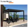 Gazebo de aluminio de alta calidad para techo de persiana con recubrimiento en polvo, gazebo de aluminio para jardín