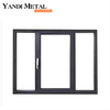 Compre puertas y ventanas corredizas de aluminio de vidrio de doble color de impacto con diseño de riel triple de doble vidrio a buen precio de diseño moderno