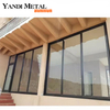 Diseño de ventana de aluminio de doble vidrio de tamaño personalizado, ventana corrediza horizontal con marco de aluminio de vidrio templado