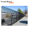 Venta al por mayor de vallas de seguridad para escalar, barandillas de protección de seguridad vial, postes de valla de aluminio, vallas superiores curvadas personalizadas