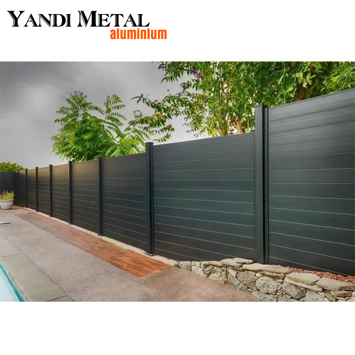 Cerca de aluminio impermeable respetuosa del medio ambiente del jardín del montaje fácil de la decoración del nuevo diseño del precio de fábrica