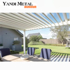 Patio eléctrico de aluminio impermeable con pérgola Gazebo de jardín exterior Persianas Pérgola de aluminio