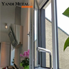 Ventanas abatibles de aluminio de doble acristalamiento residenciales baratas de Yandi Factory, ventanas de impacto de huracanes