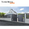 Puertas exteriores de aluminio de nueva moda, puertas automáticas modernas, listones de valla de perfil de aluminio, puertas de casa