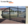 Patio de jardín Puerta soldada de tamaño personalizado Adornos de lujo de aluminio Puerta soldada de aluminio de seguridad de metal