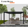 Pérgola de persiana retráctil caliente de aluminio para exteriores, cojín de aire biométrico eléctrico, pérgola de aluminio impermeable