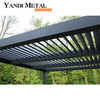 Pérgola al aire libre de lujo Pérgola de techo con rejilla eléctrica de metal impermeable Pérgola de aluminio personalizada 3*3 6*3