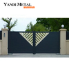 Puertas de metal de aluminio Puerta de jardín de metal corrediza eléctrica de entrada Diseño Patio Puerta de metal corrediza de aluminio diseño Puerta plegable
