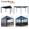 4*6 jardín exterior ocio bioclimático mirador ajustable techo de persiana Pérgola de aluminio eléctrica Pérgola de aluminio impermeable