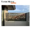 Panel de pantalla de metal perforado para privacidad de jardín de metal de aluminio cortado con láser decorativo para exteriores