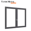 Persianas de doble acristalamiento Ventana de aluminio Vidrio Ventana abatible de aluminio Ventana corrediza de aluminio de aleación de rotura en caliente