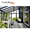 Solarium de aleación de aluminio para jardín Solarium de vidrio de aluminio retráctil para solarium Solarium de vidrio con marco de aluminio