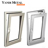 Nuevo diseño, marco de aluminio, doble vidrio, ventana de apertura interior, vidrio de seguridad, ventana corrediza de aluminio