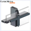 Muro cortina de aluminio con marco invisible, fachada de muro cortina de aluminio y vidrio, perfil de aluminio para muro cortina de vidrio del fabricante