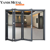 La fábrica suministra puertas de seguridad de aluminio en varios estilos de diseño para aislamiento de aluminio abatible en el hogar.
