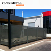 Paneles de valla de jardín con rejilla de aluminio, diseñados para profesionales privados, valla de listones moderna de metal, valla horizontal de alta resistencia