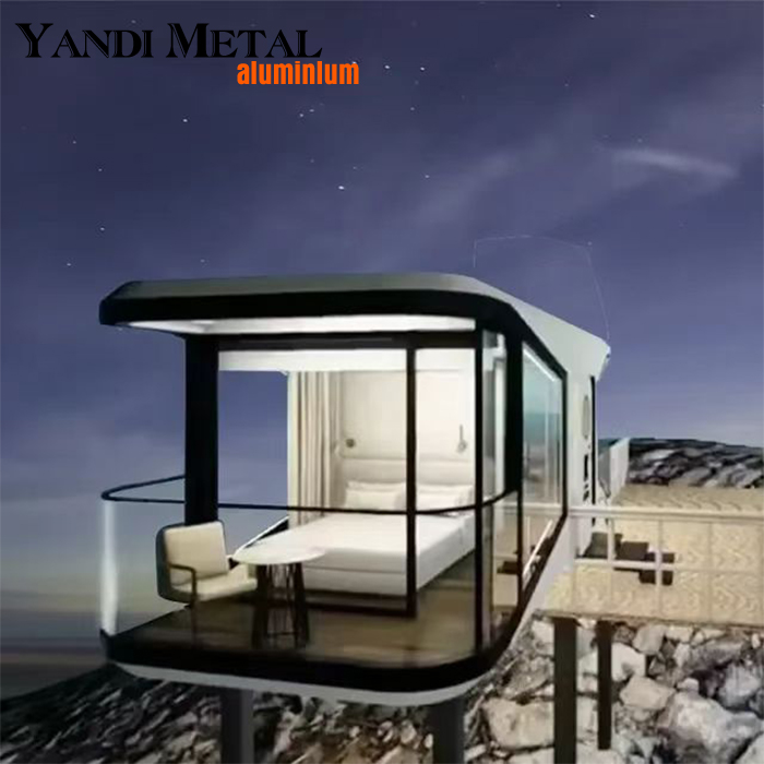 Casa de alquiler Cápsula espacial prefabricada, contenedor familiar, casa pequeña móvil para exteriores, hotel para mascotas energéticamente eficiente