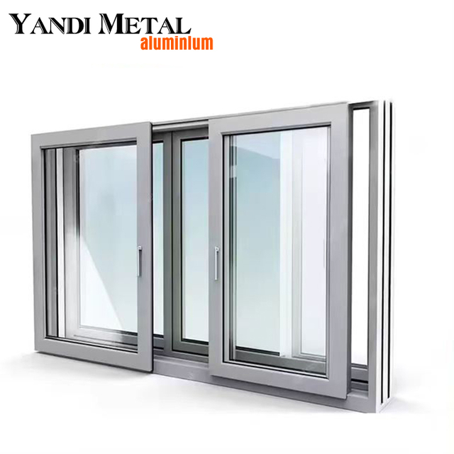 El diseño profesional de Yandi Aluminium se puede personalizar con ventana aislante de aluminio de doble acristalamiento con pantalla
