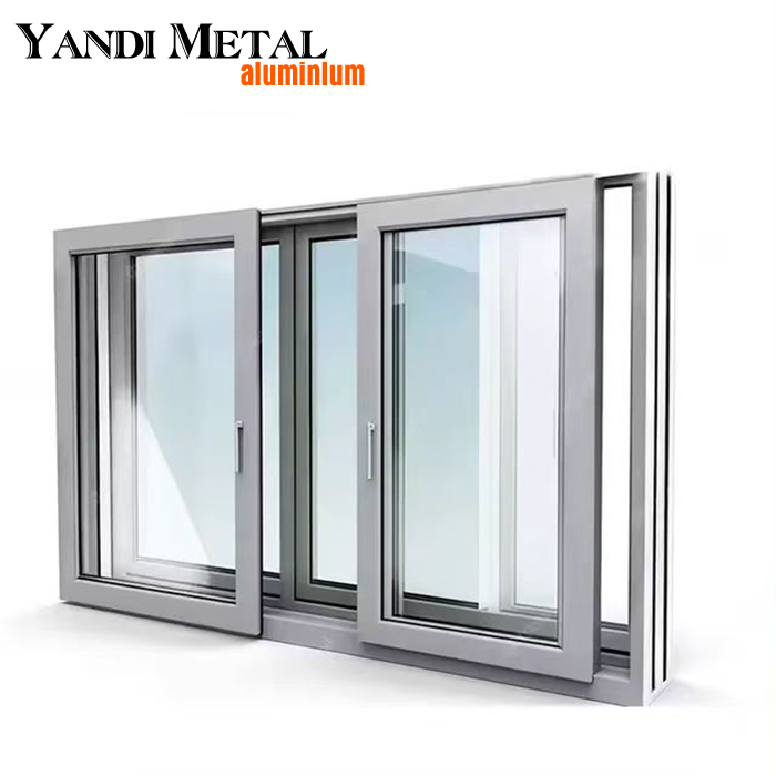 El diseño profesional de Yandi Aluminium se puede personalizar con ventana aislante de aluminio de doble acristalamiento con pantalla