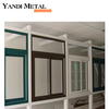 Diseño de ventana de aluminio de doble vidrio de tamaño personalizado, ventana corrediza horizontal con marco de aluminio de vidrio templado