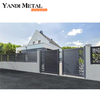 Fabricantes, puerta de entrada de villa de doble puerta de aleación de aluminio de lujo personalizada, puerta de aluminio de fundición artística de aluminio