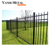 Venta al por mayor de vallas de seguridad para escalar, barandillas de protección de seguridad vial, postes de valla de aluminio, vallas superiores curvadas personalizadas