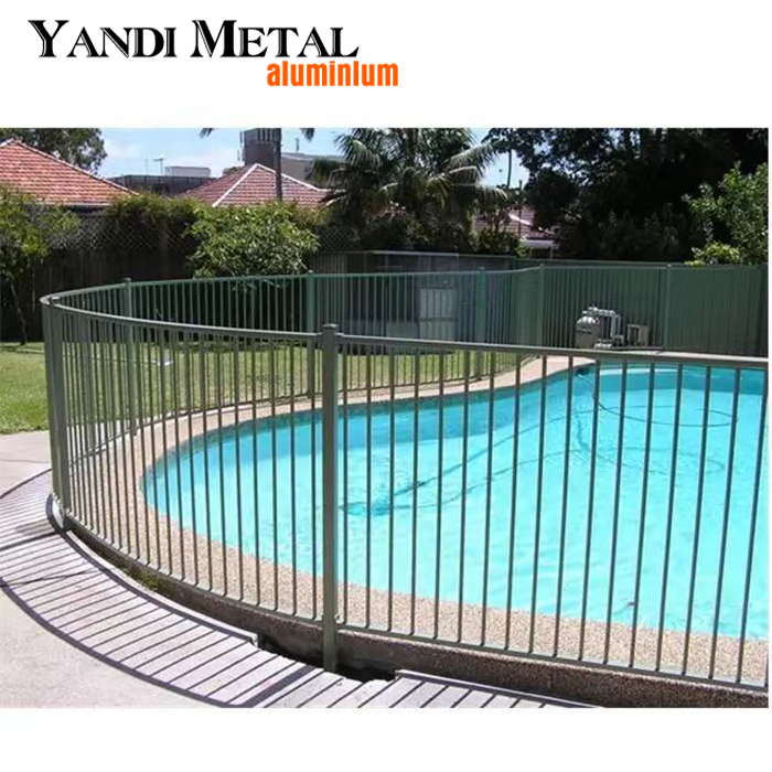 Cerca vendedora caliente de la piscina de la aleación de aluminio recubierta del polvo del balcón de la cerca del metal de la seguridad de la piscina superior plana