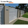 Valla compuesta de panel de tiras de aluminio Valla de privacidad Valla de hoja de seguridad personalizada para exteriores de metal con adornos de aluminio