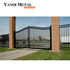 Patio de jardín Puerta soldada de tamaño personalizado Adornos de lujo de aluminio Puerta soldada de aluminio de seguridad de metal