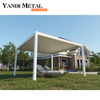Popular pérgola de aluminio blanco para exteriores, pérgola de ocio para patio, villa, contraventanas, pérgola doble de hoja de aluminio