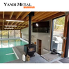 Muro cortina Ventana operable marco de aluminio fijo ventana corrediza de vidrio interior muro cortina de aluminio