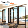 Yandi Sistema de aislamiento térmico puerta mosquitera plegable corrediza de aluminio de doble triple vidrio