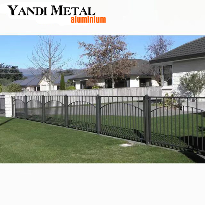 Valla de aluminio vendedora caliente valla de privacidad de metal barandilla de jardín valla de protección contra la corrosión valla de aluminio