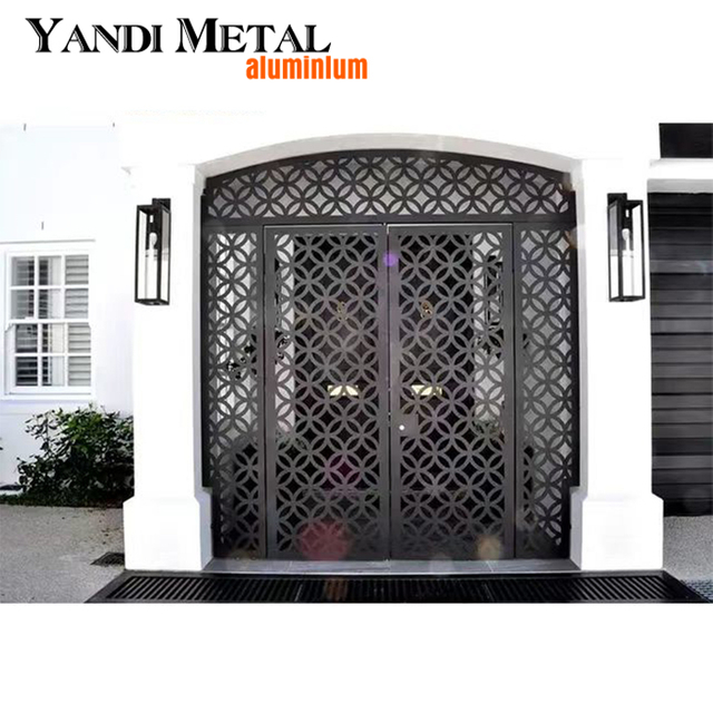 Valla de aluminio personalizada de diseño moderno, decoración DIY para jardín, pantalla metálica de privacidad, pantalla cortada con láser de aluminio