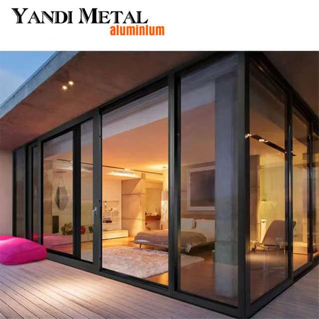Las últimas puertas de patio de lujo de Villa, puertas corredizas de vidrio de aluminio insonorizadas exteriores a prueba de viento de diseño moderno