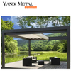 Pérgola manual de aluminio, pérgola exterior de lujo moderna, persianas, pérgola de jardín de metal impermeable para techo
