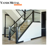 Diseño moderno Escaleras de balcón al aire libre Barandillas de barandilla de valla de aluminio Barandillas de vidrio de aluminio y metal