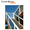 Diseño moderno Escaleras de balcón al aire libre Barandillas de barandilla de valla de aluminio Barandillas de vidrio de aluminio y metal