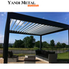 Diseño moderno Sistema bioclimático exterior Louvre Pérgola de aluminio Pérgola metálica a medida