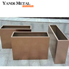 Caja de aluminio decorativa al aire libre de encargo de la maceta de la maceta del pequeño árbol del jardín de la pintura en polvo